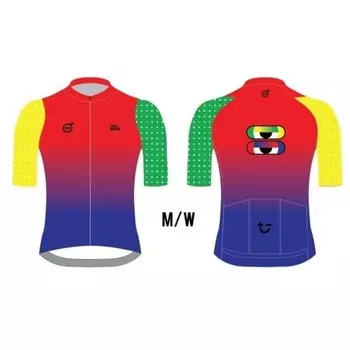 Мужская веломайка Monton Skull Monton Symbols, размер L, красный/синий