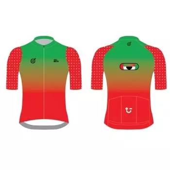 Мужская веломайка Monton Skull Monton Symbols, размер S, красный/зеленый