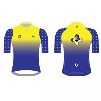 Мужская веломайка Monton Skull Monton Symbols, размер М, синий/желтый