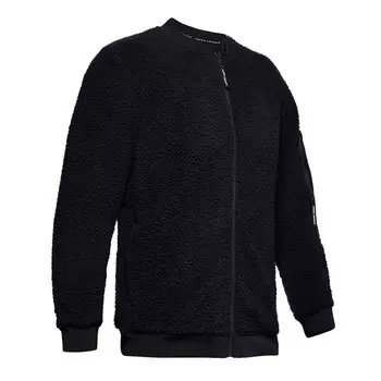 Мужская верхняя куртка-бомбер из шерпы черная 1345604 001 Under Armour, черный