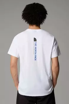 Мужская вертикальная футболка с коротким рукавом The North Face, белый