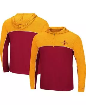 Мужская ветровка с капюшоном и капюшоном cardinal iowa state cyclones flick с молнией на четверть Colosseum