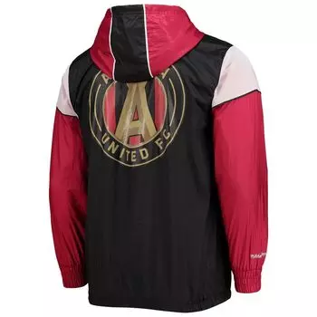 Мужская ветровка с капюшоном и молнией до половины длины Mitchell & Ness Atlanta United FC Highlight Reel