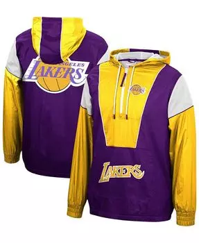 Мужская ветровка с капюшоном и полумолнией Los Angeles Lakers Highlight Reel Mitchell & Ness, фиолетовый