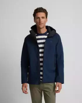 Мужская ветровка с капюшоном синего цвета Silbon, синий