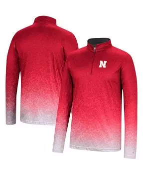 Мужская ветровка с молнией четверти Walter Scarlet Nebraska Huskers Walter Colosseum, красный