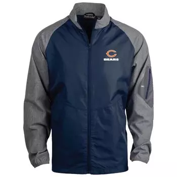 Мужская ветровка с молнией во всю длину и молнией Dunbrooke Navy Chicago Bears Hurricane Raglan