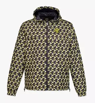 Мужская ветровка с принтом кубических монограмм в цвете ECONYL MCM, желтый