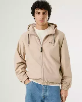 Мужская ветровка с регулируемым капюшоном Pepe Jeans, бежевый
