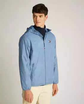 Мужская ветровка свободного кроя с капюшоном Tommy Jeans, синий