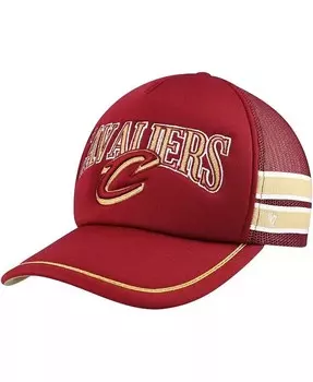 Мужская винная регулируемая кепка Cleveland Cavaliers с полосками Sidebrand Trucker '47 Brand, фиолетовый