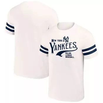 Мужская винтажная футболка Darius Rucker Collection от Fanatics Cream New York Yankees Yarn Dye