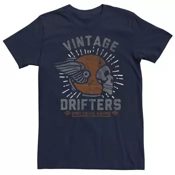 Мужская винтажная футболка для гоночного шлема Drifters Dirt Track Licensed Character