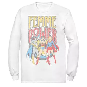 Мужская винтажная футболка Femme Power League с изображением Лиги справедливости DC Comics Licensed Character