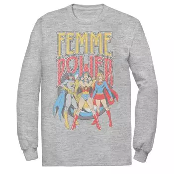Мужская винтажная футболка Femme Power League с изображением Лиги справедливости DC Comics Licensed Character