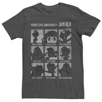 Мужская винтажная футболка из ежегодника Disney Pixar Monsters University Licensed Character