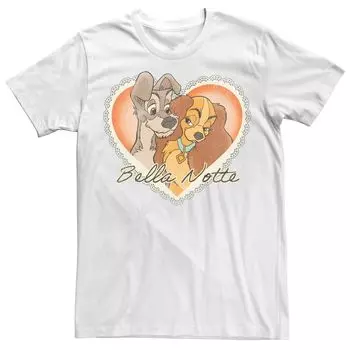 Мужская винтажная футболка Lady And The Tramp Love Love для собак ко Дню святого Валентина Disney