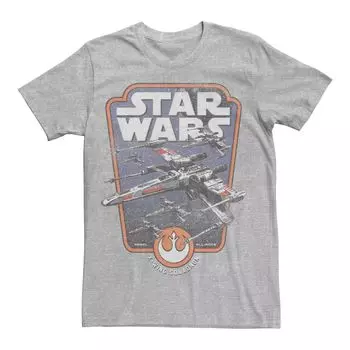 Мужская винтажная футболка с графическим рисунком Star Wars X-Wing Squadron Licensed Character