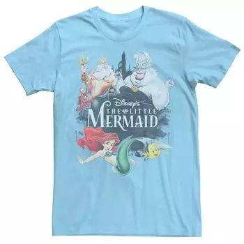 Мужская винтажная футболка с коллажем «Русалочка» Disney Licensed Character