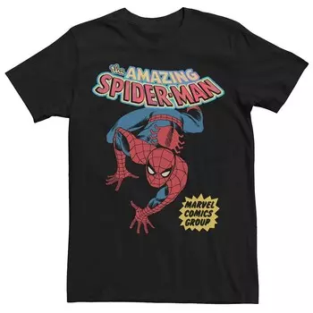 Мужская винтажная футболка с комиксами Amazing Spider-Man Licensed Character, черный