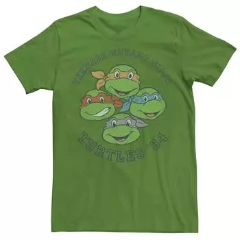 Мужская винтажная футболка с короткими рукавами Ninja Turtles '84 Head Shot Licensed Character