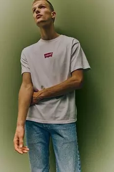 Мужская винтажная футболка с красной биркой Levi'S, белый