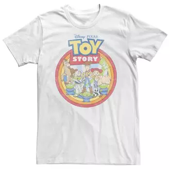 Мужская винтажная футболка с логотипом в виде круга и портрета «История игрушек» Disney / Pixar