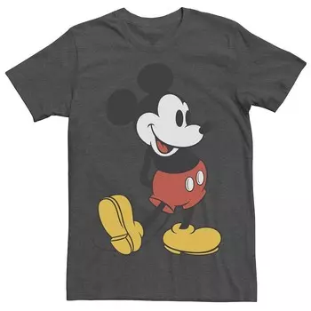 Мужская винтажная футболка с Микки Маусом Big & Tall Disney с Микки Маусом Licensed Character, цвет Charcoal Heather