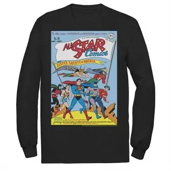 Мужская винтажная футболка с обложкой «Лига справедливости» All Star Comics Licensed Character