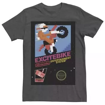 Мужская винтажная футболка с обложкой в стиле ретро для Nintendo NES Excitebike Licensed Character