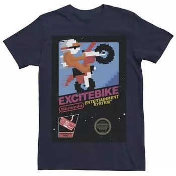 Мужская винтажная футболка с обложкой в стиле ретро для Nintendo NES Excitebike Licensed Character
