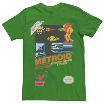 Мужская винтажная футболка с обложкой в стиле ретро для Nintendo NES Metroid Licensed Character