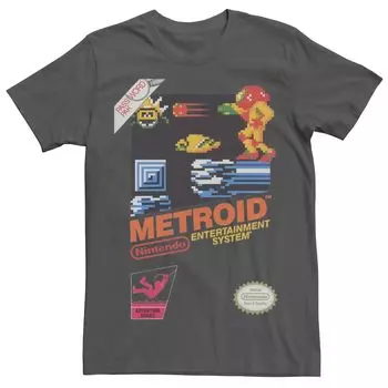 Мужская винтажная футболка с обложкой в стиле ретро для Nintendo NES Metroid Licensed Character