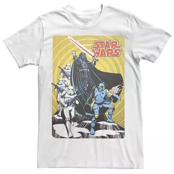 Мужская винтажная футболка с плакатом для групповых снимков Star Wars