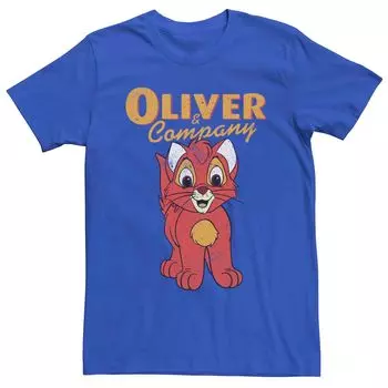 Мужская винтажная футболка с плакатом Oliver and Company Disney Oliver and Company Licensed Character