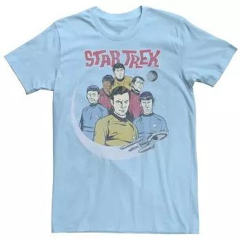 Мужская винтажная футболка с плакатом Star Trek The Original Series Group Shot Licensed Character