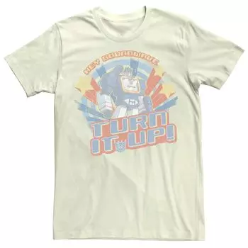 Мужская винтажная футболка с плакатом Transformers Turn It Up Licensed Character