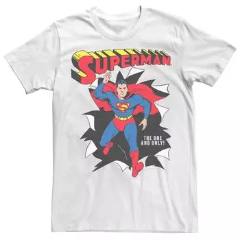 Мужская винтажная футболка с портретом и изображением Супермена DC Comics The One And Only Licensed Character