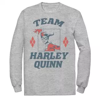 Мужская винтажная футболка с портретом команды Бэтмена и Харли Квинн DC Comics