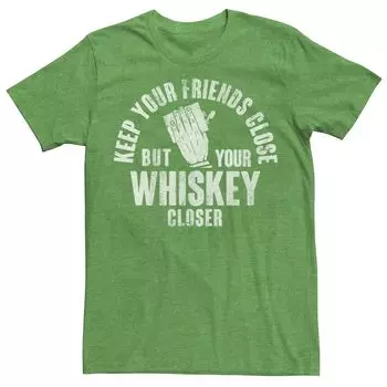 Мужская винтажная футболка с рисунком Keep Your Friends Close для виски Closer Flask Licensed Character