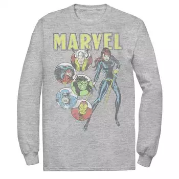Мужская винтажная футболка с рисунком комиксов Marvel Retro Avengers Licensed Character