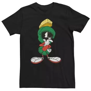 Мужская винтажная футболка с рисунком «Марвин Марсианский портрет» Looney Tunes Licensed Character