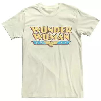 Мужская винтажная футболка с рваным логотипом DC Comics Wonder Woman Licensed Character