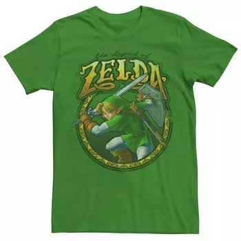 Мужская винтажная футболка с значком рока Nintendo Zelda Link Sword Ready Licensed Character