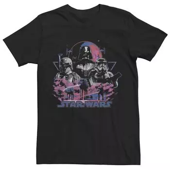 Мужская винтажная футболка Star Wars Empire Strikes Group Shot Licensed Character, черный