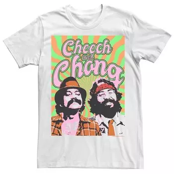 Мужская винтажная футболка в стиле ретро Cheech And Chong Licensed Character, белый