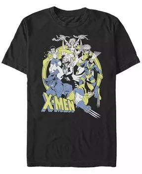 Мужская винтажная футболка X-Men с короткими рукавами и круглым вырезом Fifth Sun, черный