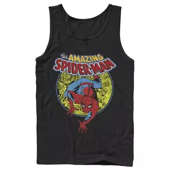 Мужская винтажная майка с рисунком комиксов Marvel Amazing Spider-Man