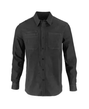 Мужская винтажная рубашка на пуговицах с длинным рукавом из эластичного денима Thorogood, черный