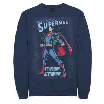 Мужская винтажная толстовка с плакатом DC Comics «Супермен в цепях» Licensed Character, синий